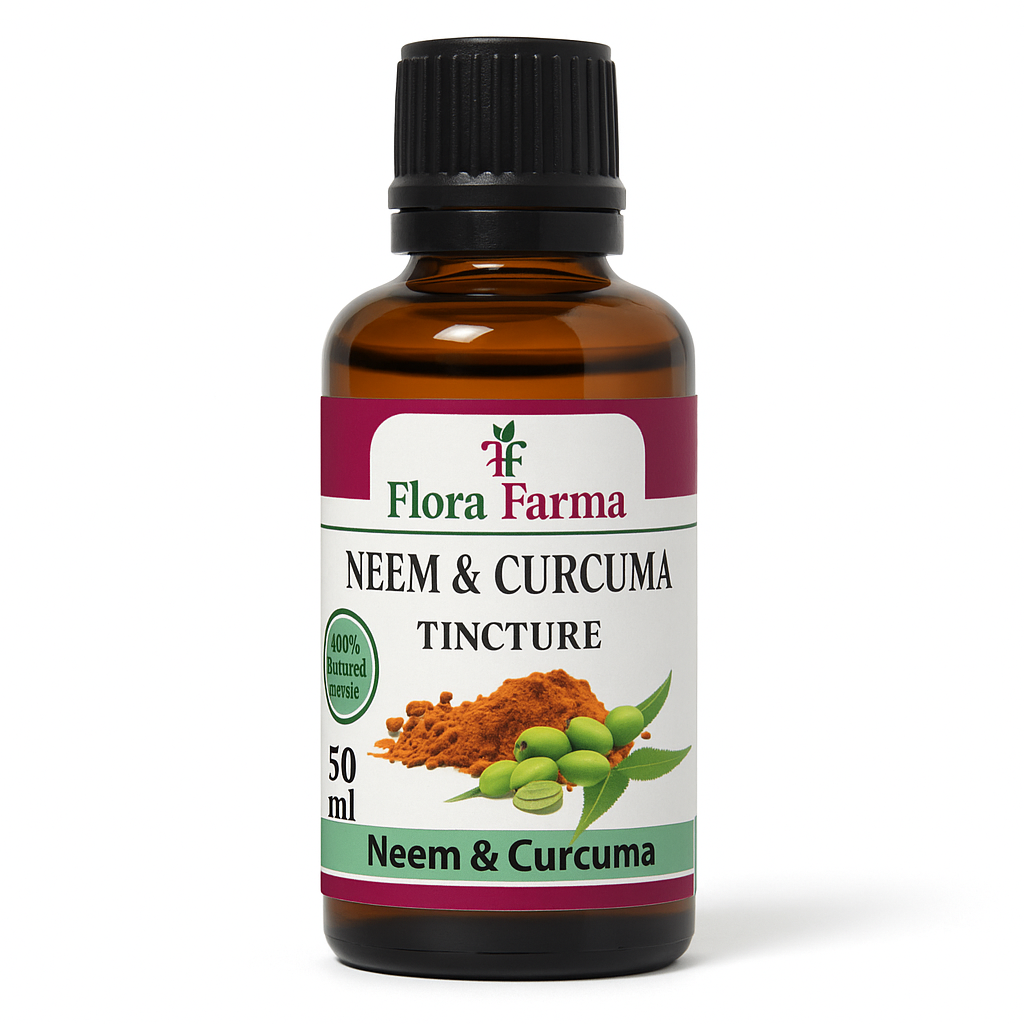 Neem (miodla indyjska) i Kurkuma Tynktura 50 ml – przy problemach skórnych