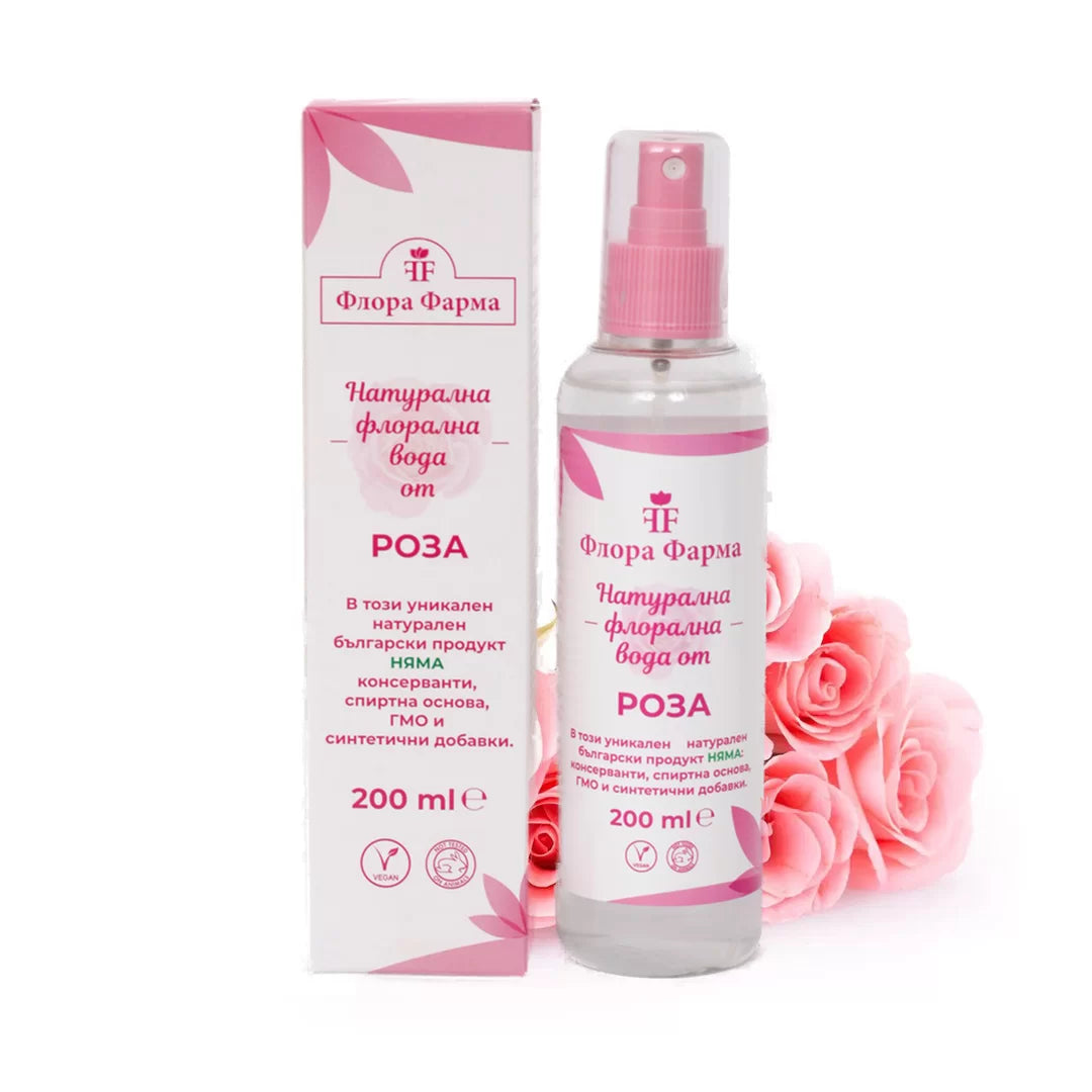 Naturalna woda kwiatowa z róży – 200 ml