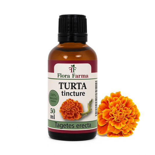 Aksamitka wzniesiona – nalewka 50 ml – na torbiele, mięśniaki i polipy