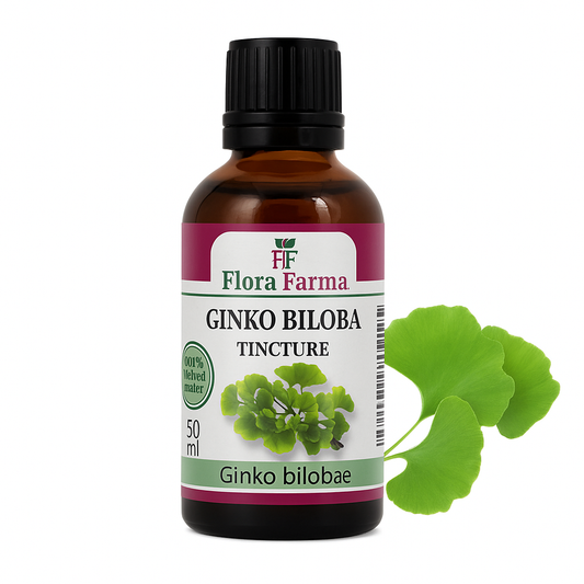 Ginkgo biloba (Miłorząb japoński) – nalewka 50 ml – dla dobrej pamięci, koncentracji i krążenia krwi