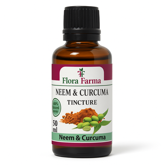 Neem (miodla indyjska) i Kurkuma Tynktura 50 ml – przy problemach skórnych